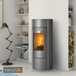 Lotus Prestige MST Kaminofen Grau, Rauchabgang Hinten