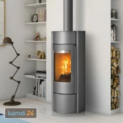 Lotus Prestige MST Kaminofen Grau, Rauchabgang Oben