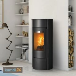 Lotus Prestige MST Kaminofen Schwarz, Rauchabgang Hinten