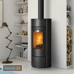 Lotus Prestige MST Kaminofen Schwarz, Rauchabgang Oben