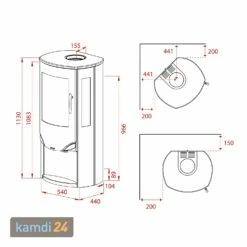 Lotus Prio 6S Kaminofen Schwarz/ Speckstein, Rauchabgang Oben -Angebote Kamdi24 Store lotus prio 6s kaminofen schwarz speckstein rauchabgang oben 9147 m 3