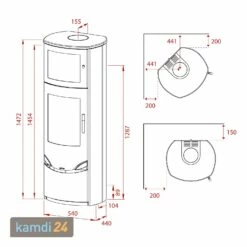 Lotus Prio 7 Kaminofen Grau Mit Backfach, Rauchabgang Oben -Angebote Kamdi24 Store lotus prio 7 kaminofen grau mit backfach rauchabgang oben 10206 m 4
