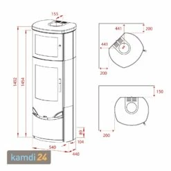 Lotus Prio 7M Kaminofen Schwarz/ Speckstein, Rauchabgang Oben -Angebote Kamdi24 Store lotus prio 7m kaminofen schwarz speckstein rauchabgang oben 9159 m 3