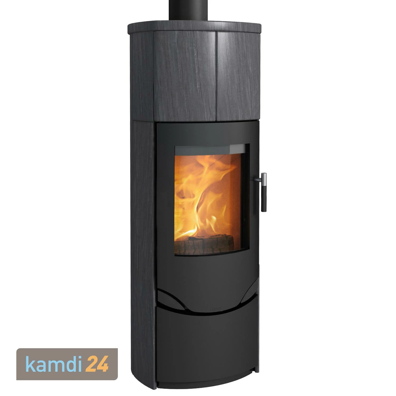 Lotus Prio M Kaminofen Schwarz/ Indian Night, Rauchabgang Oben 4 Lotus Prio M Kaminofen Schwarz/ Indian Night, Rauchabgang Oben – Bild 2