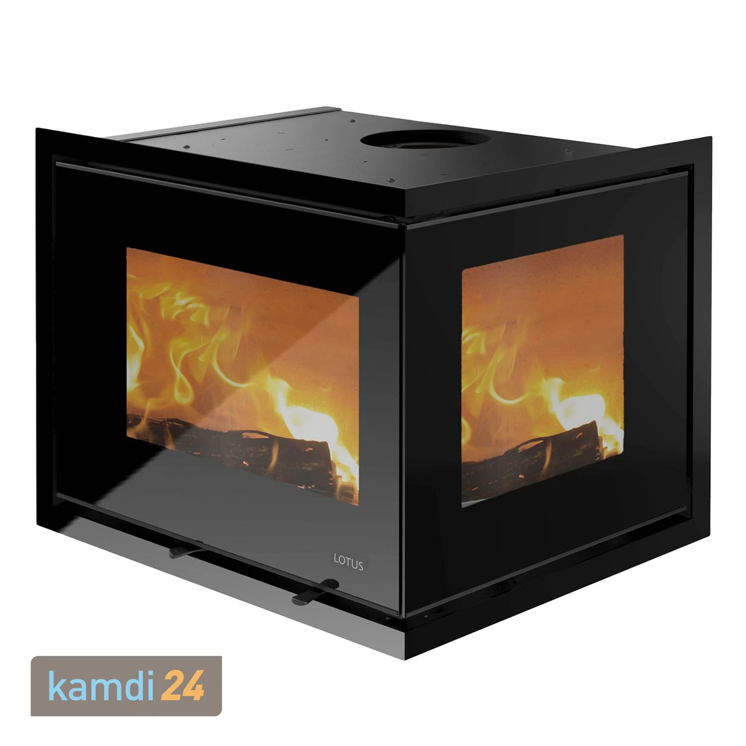 Lotus Unico 11 Kamineinsatz Schwarz / Scharniere Rechts 3 Lotus Unico 11 Kamineinsatz Schwarz / Scharniere Rechts