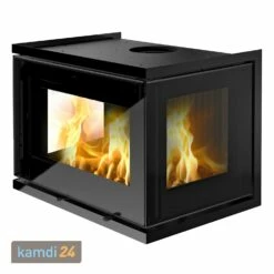 Lotus Unico 13 Kamineinsatz Schwarz / Scharniere Links