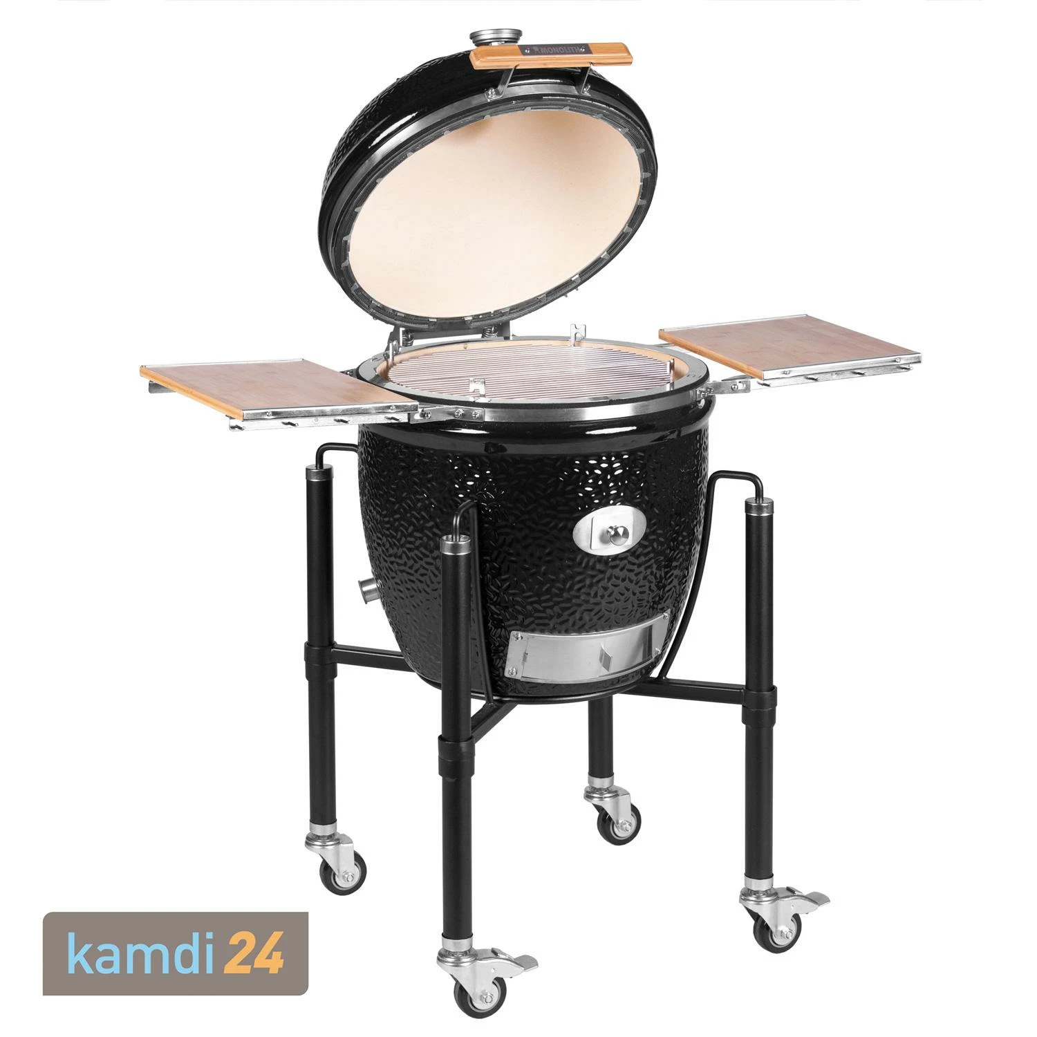 MONOLITH CLASSIC Keramikgrill PRO-Serie 2.0 Schwarz Inkl. Gestell Und Zubehör 4 MONOLITH CLASSIC Keramikgrill PRO-Serie 2.0 Schwarz Inkl. Gestell Und Zubehör – Bild 2