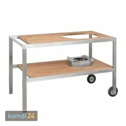 MONOLITH Grilltisch Aus Edelstahl Und Teakholz Für CLASSIC