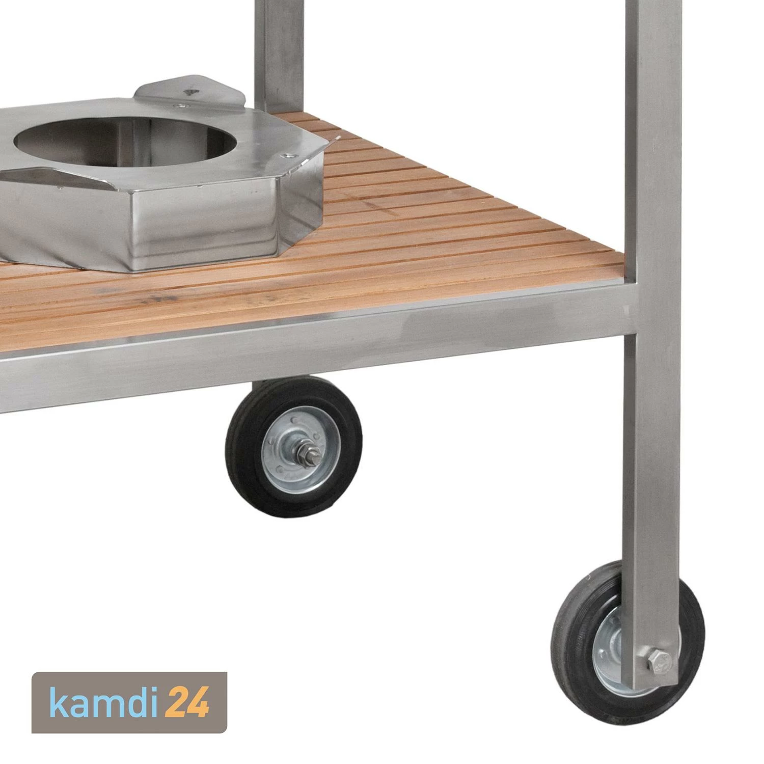 MONOLITH Grilltisch Aus Edelstahl Und Teakholz Für CLASSIC 4 MONOLITH Grilltisch Aus Edelstahl Und Teakholz Für CLASSIC – Bild 2