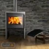 Novaline Bellano ST Kaminofen Stahl Schwarz / Naturstein