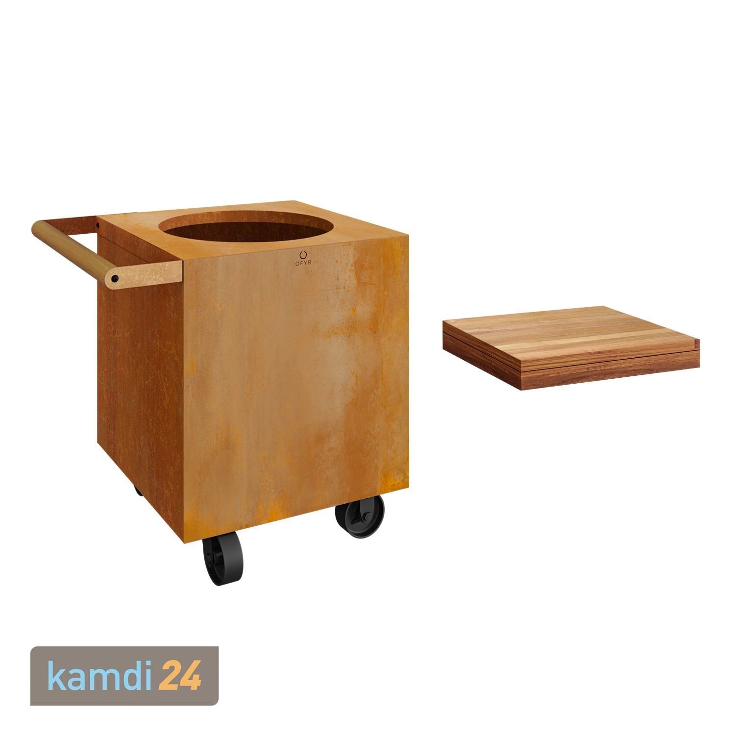 OFYR Classic Corten 100 Grill & Feuerstelle Upgrade-Set Zum PRO Mit Teakholz-Block 3 OFYR Classic Corten 100 Grill & Feuerstelle Upgrade-Set Zum PRO Mit Teakholz-Block