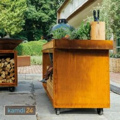 OFYR Sockel Corten 135 PRO Teakholz Für Kamado BGE -Angebote Kamdi24 Store ofyr sockel corten 135 pro beton fuer kamado bge kopie 22503 m 4