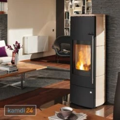 Olsberg Kaminofen Wasserführend Nevado Aqua Compact Keramik Caffe Latte