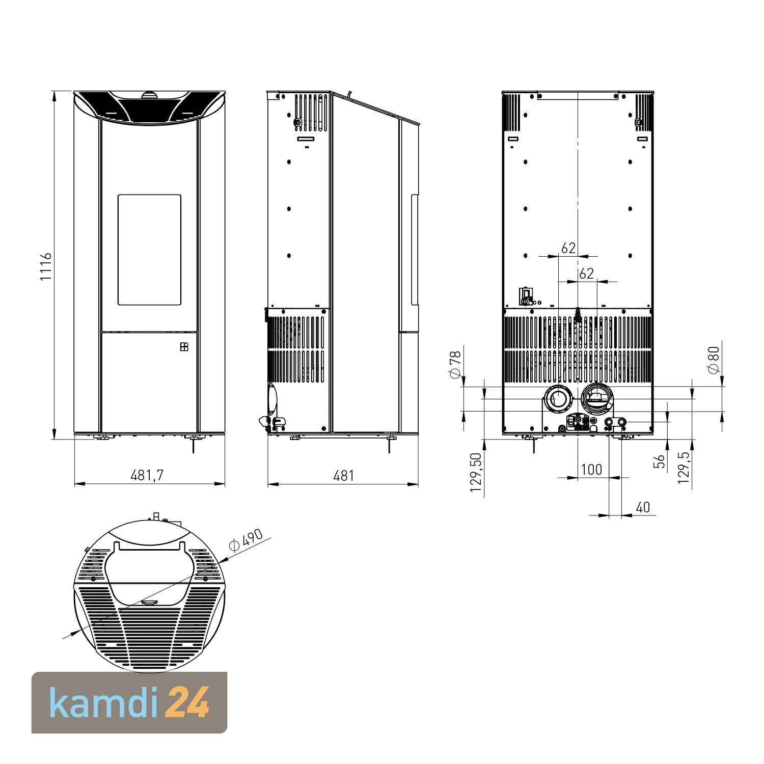 Olsberg Levana Aqua 2.0 Wasserführender Pelletofen Stahl Schwarz / Keramik Caffe Freddo 10 Olsberg Levana Aqua 2.0 Wasserführender Pelletofen Stahl Schwarz / Keramik Caffe Freddo – Bild 8