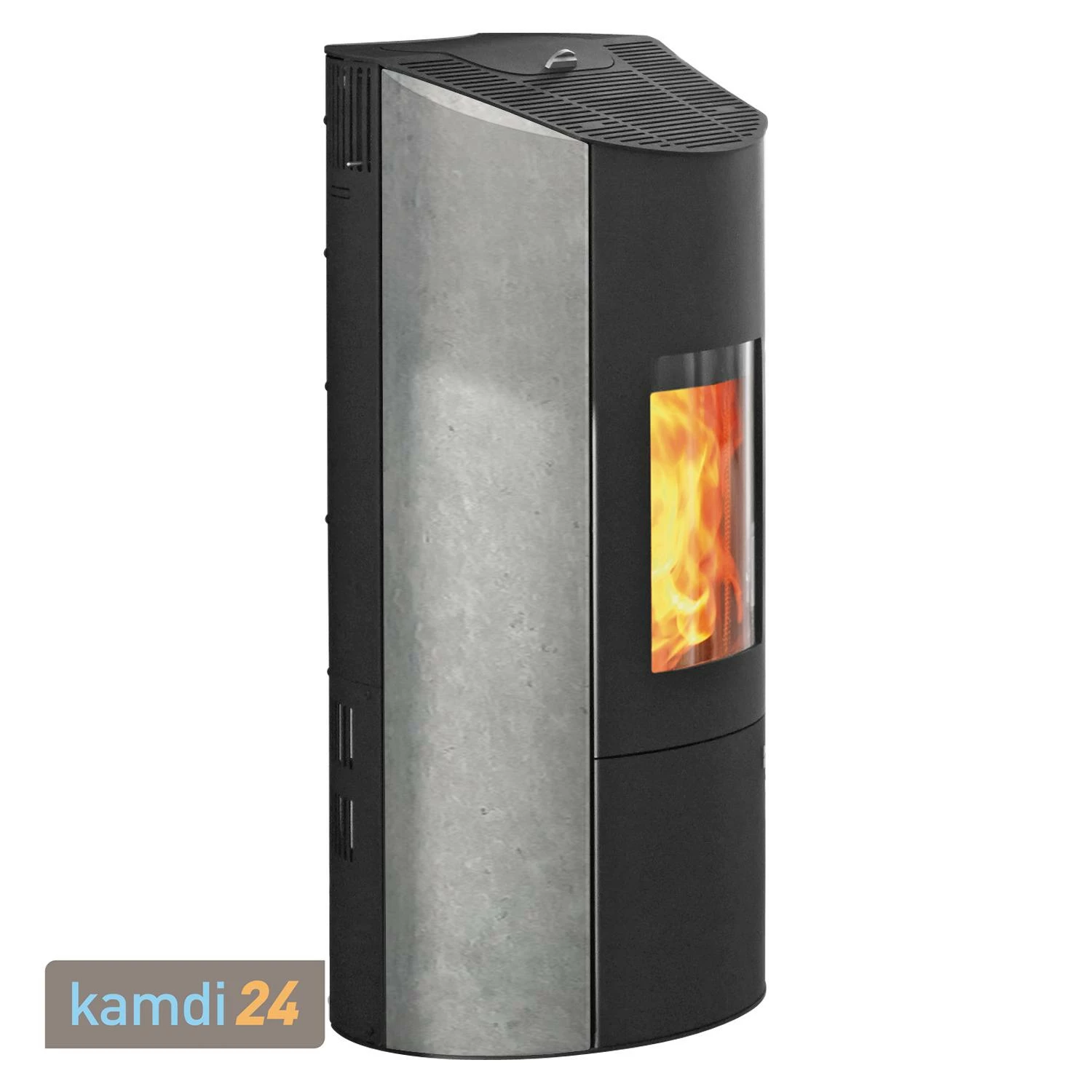 Olsberg Pelletofen Levana 2.0 Stahl Schwarz / Naturstein Serpentin 6 KW 4 Olsberg Pelletofen Levana 2.0 Stahl Schwarz / Naturstein Serpentin 6 KW – Bild 2