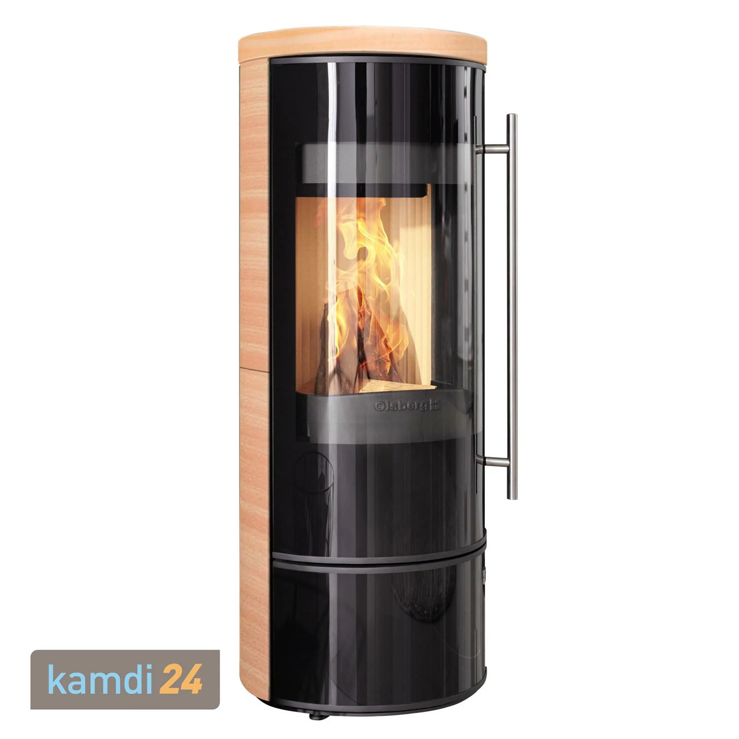 Olsberg Tipas Compact III Kaminofen Stahl Schwarz / Keramik Caffe Coretto 4 Olsberg Tipas Compact III Kaminofen Stahl Schwarz / Keramik Caffe Coretto – Bild 2