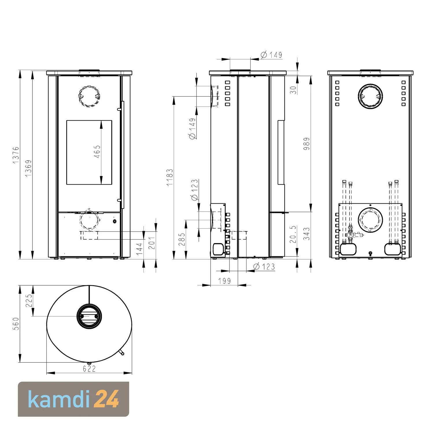 Olsberg Tolima Aqua II Compact Wasserführender Kaminofen Stahl Schwarz 7 Olsberg Tolima Aqua II Compact Wasserführender Kaminofen Stahl Schwarz – Bild 5