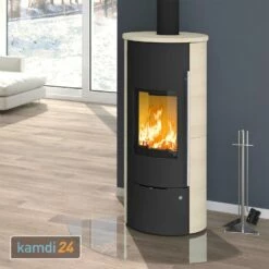 Olsberg Tolima Aqua II Compact Wasserführender Kaminofen Stahl Schwarz | Keramikverkleidung Caffe Freddo