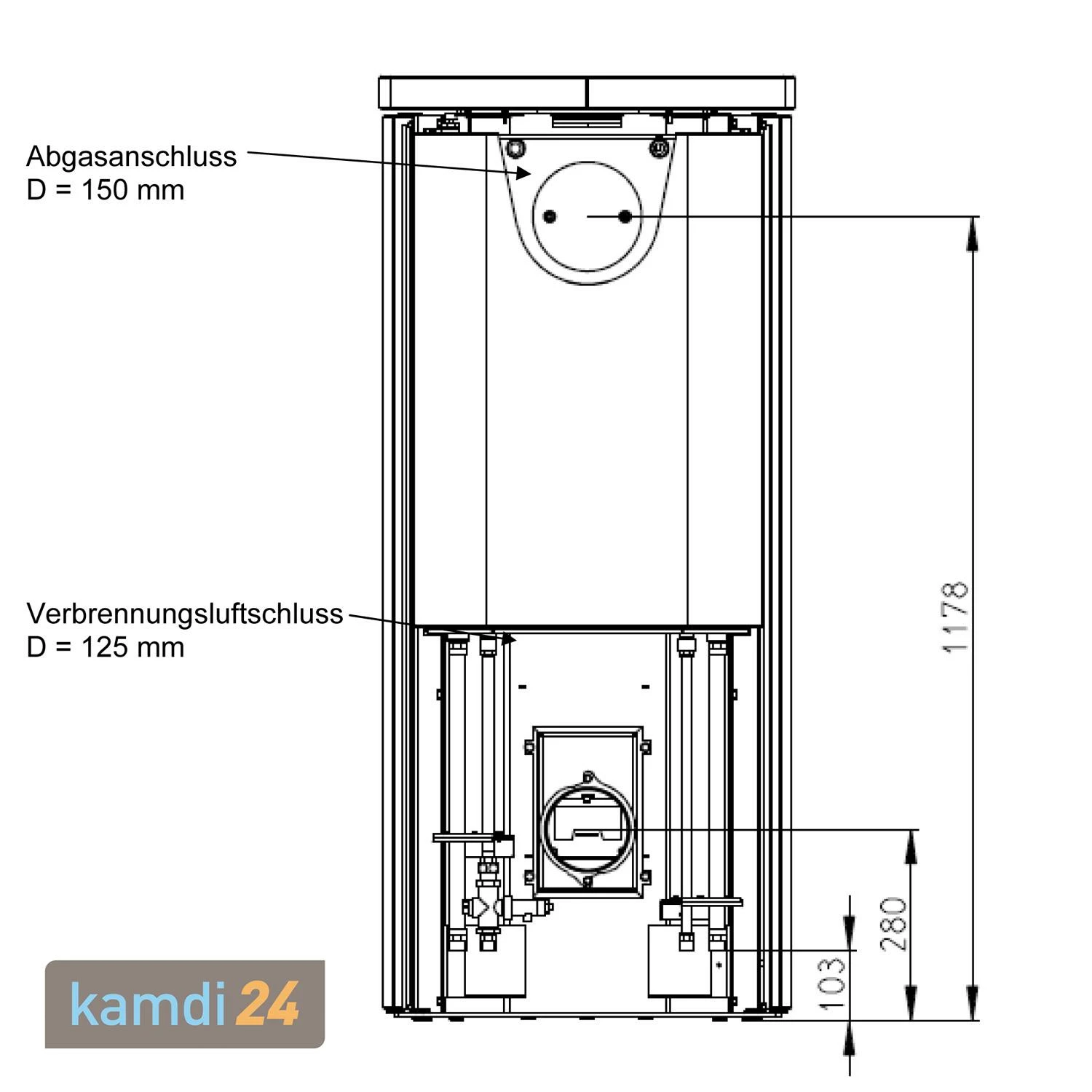 Olsberg Tolima Aqua II Compact Wasserführender Kaminofen Stahl Schwarz | Keramikverkleidung Curlo 8 Olsberg Tolima Aqua II Compact Wasserführender Kaminofen Stahl Schwarz | Keramikverkleidung Curlo – Bild 6