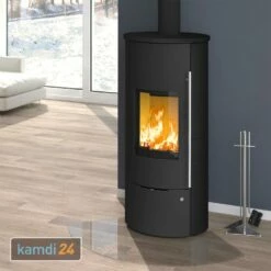Olsberg Tolima Aqua II Compact Wasserführender Kaminofen Stahl Schwarz | Keramikverkleidung Hämatit