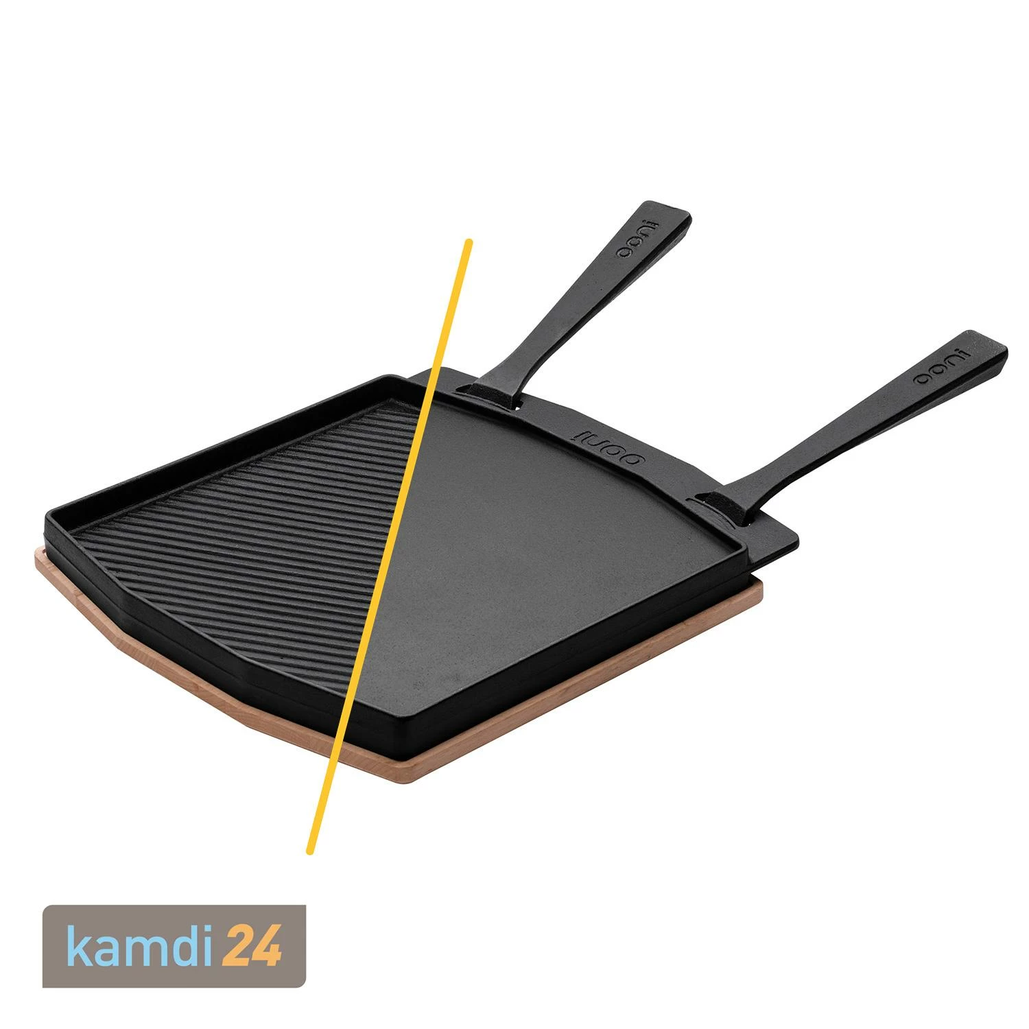 Ooni Doppelseitige Grillpfanne Aus Gusseisen Inkl. Untersetzer 5 Ooni Doppelseitige Grillpfanne Aus Gusseisen Inkl. Untersetzer – Bild 3