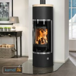 Oranier Arena Aqua 2.0 Wasserführender Kaminofen Stahl Schwarz Mit Abdeckplatte Sandstein