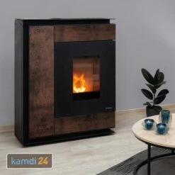 Oranier Boreas Aqua Wasserführender Pelletofen Sintered Stone Korten, Rauchabgang Hinten