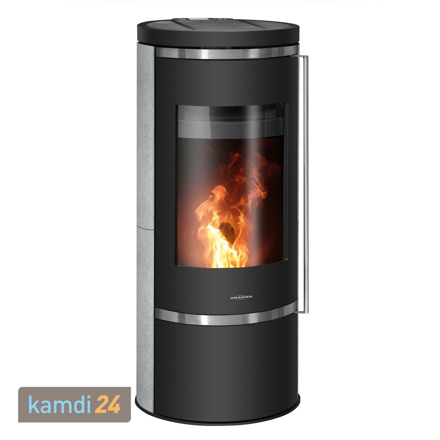 Oranier Carus 2.0 Pelletofen Stahl Schwarz / Speckstein 4 Oranier Carus 2.0 Pelletofen Stahl Schwarz / Speckstein – Bild 2