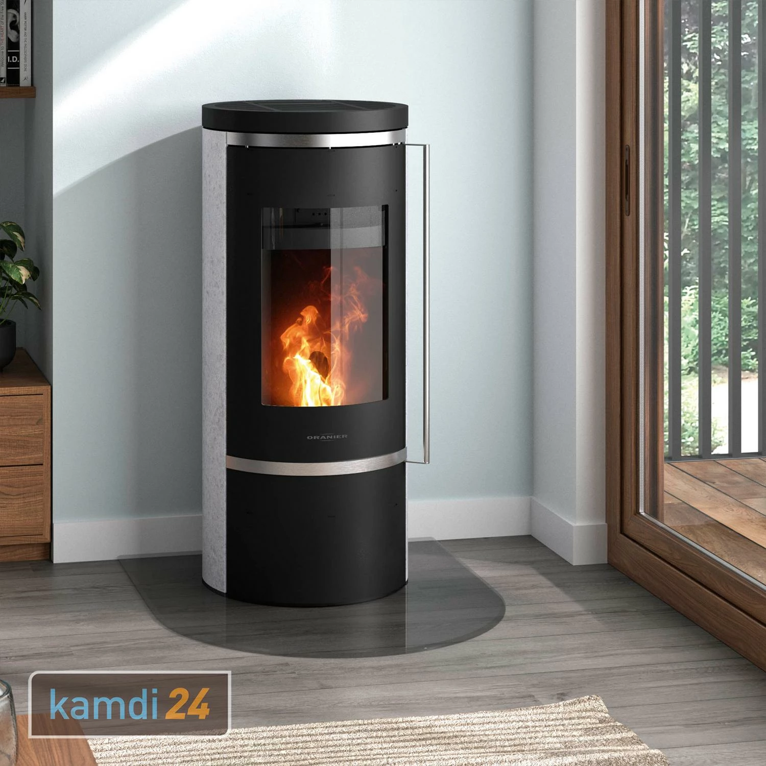 Oranier Carus 2.0 Pelletofen Stahl Schwarz / Speckstein 7 Oranier Carus 2.0 Pelletofen Stahl Schwarz / Speckstein – Bild 5
