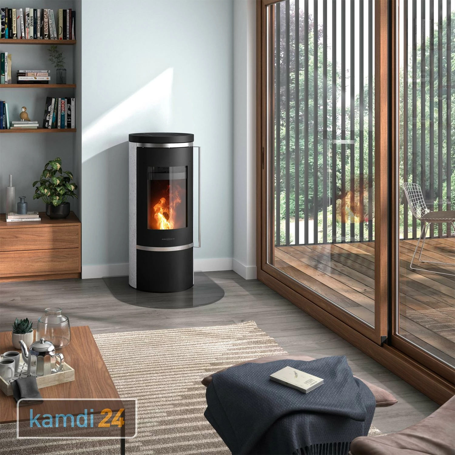 Oranier Carus 2.0 Pelletofen Stahl Schwarz / Speckstein 8 Oranier Carus 2.0 Pelletofen Stahl Schwarz / Speckstein – Bild 6