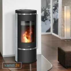 Oranier Carus 2.0 Pelletofen Stahl Schwarz / Speckstein