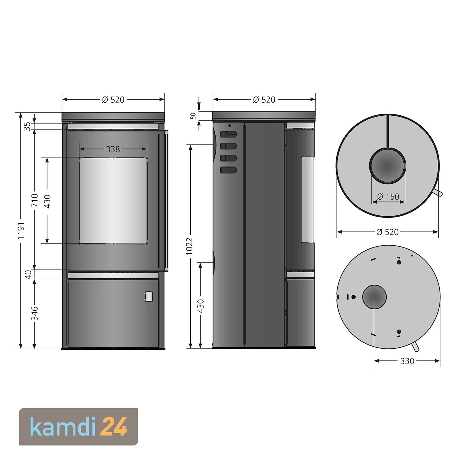 Oranier Corso 2.0 Kaminofen Stahl Schwarz / Speckstein 9 Oranier Corso 2.0 Kaminofen Stahl Schwarz / Speckstein – Bild 7