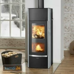 Oranier Hektos Aqua Wasserführender Holzvergaserofen Stahl Schwarz / Speckstein