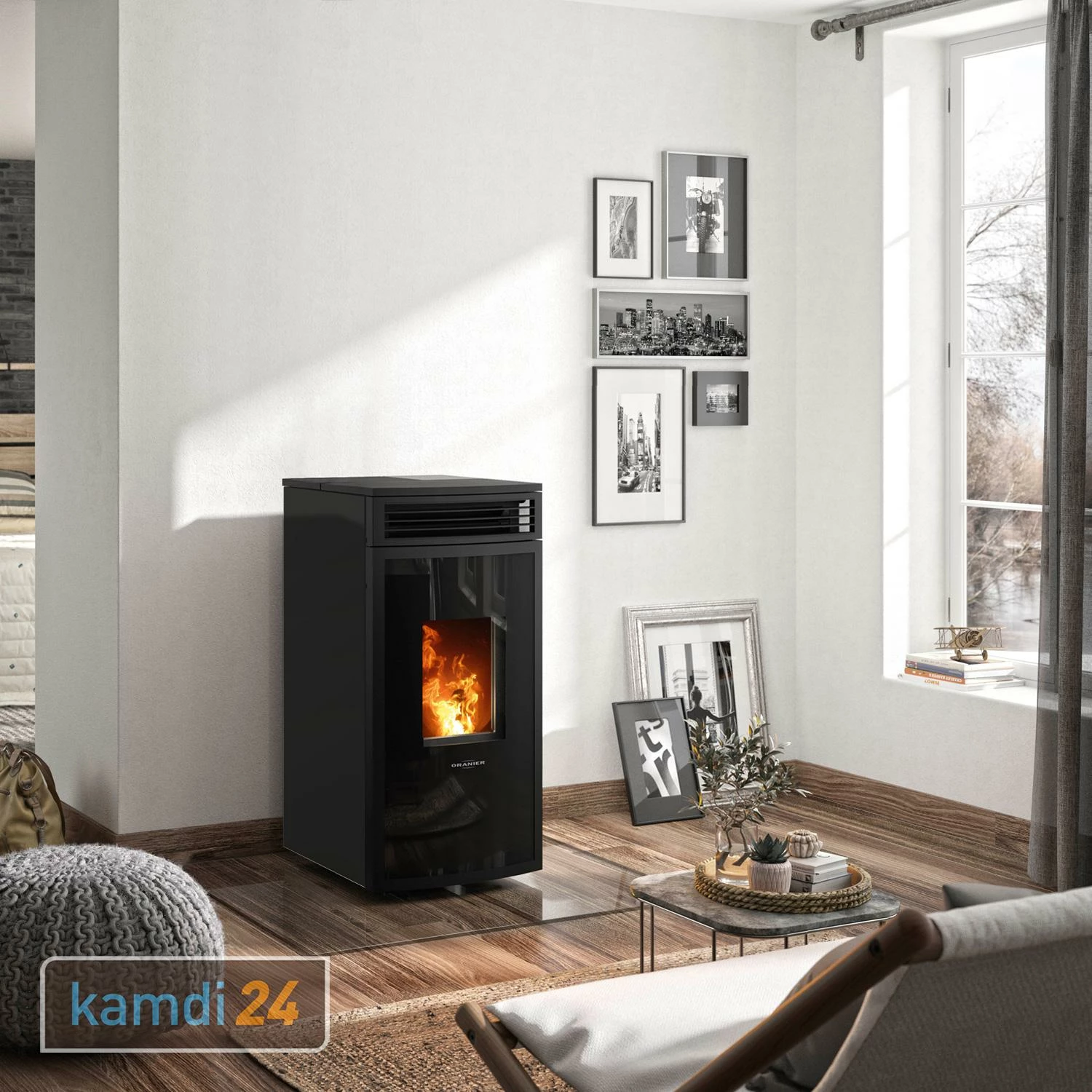 Oranier Neta Pelletofen Stahl Schwarz, Rauchabgang Hinten 11 Oranier Neta Pelletofen Stahl Schwarz, Rauchabgang Hinten – Bild 9