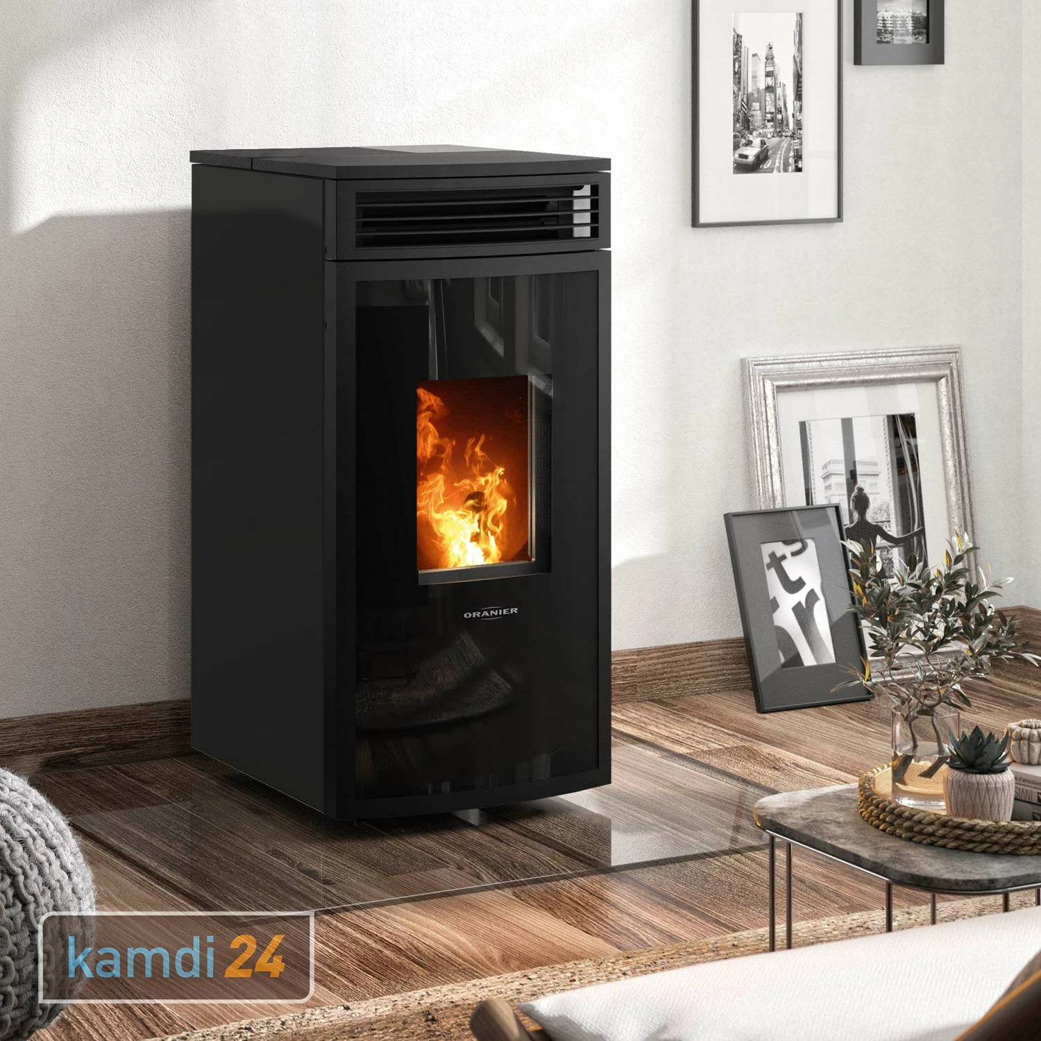 Oranier Neta Pelletofen Stahl Schwarz, Rauchabgang Hinten 3 Oranier Neta Pelletofen Stahl Schwarz, Rauchabgang Hinten