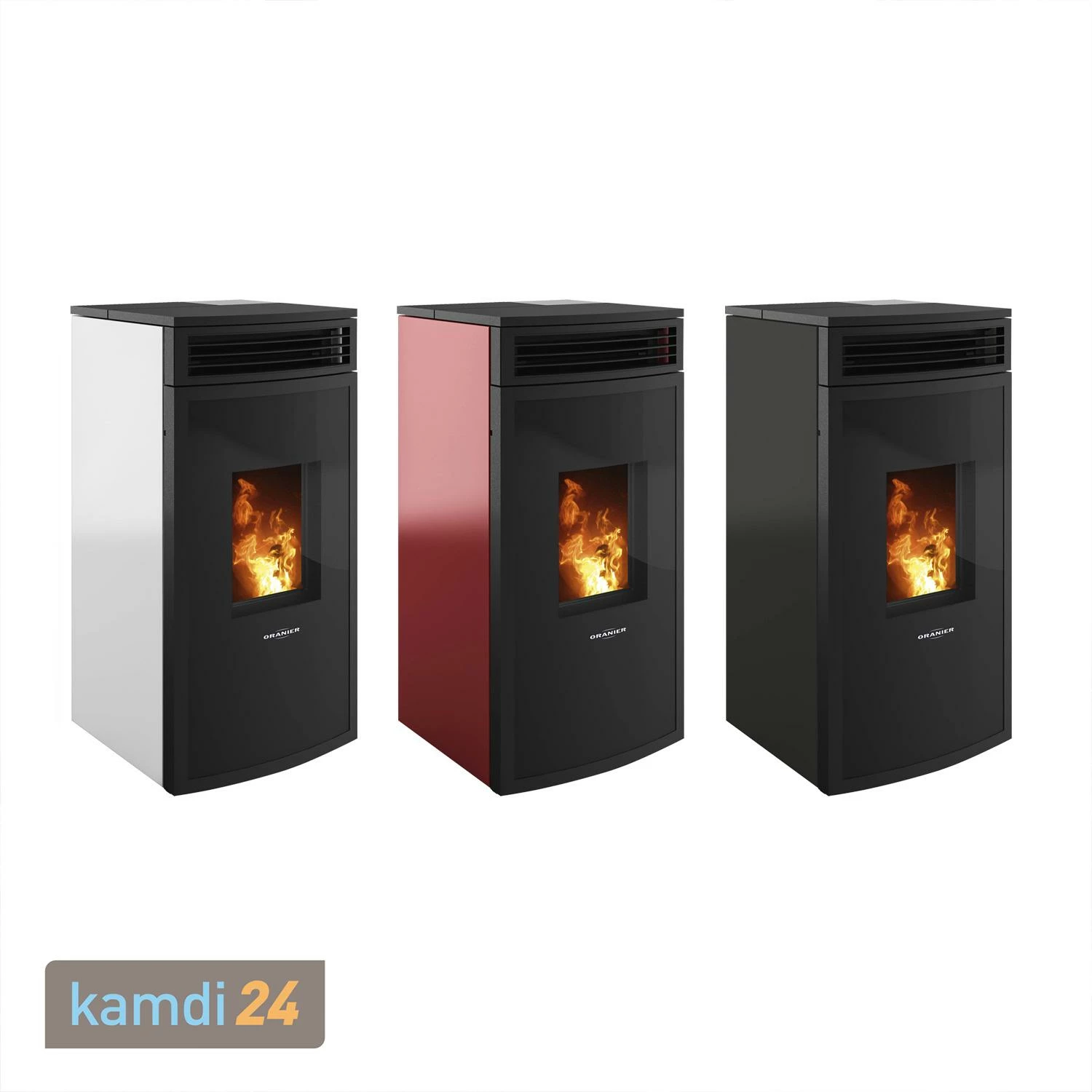 Oranier Neta Pelletofen Stahl Seidenweiß, Rauchabgang Hinten 5 Oranier Neta Pelletofen Stahl Seidenweiß, Rauchabgang Hinten – Bild 3