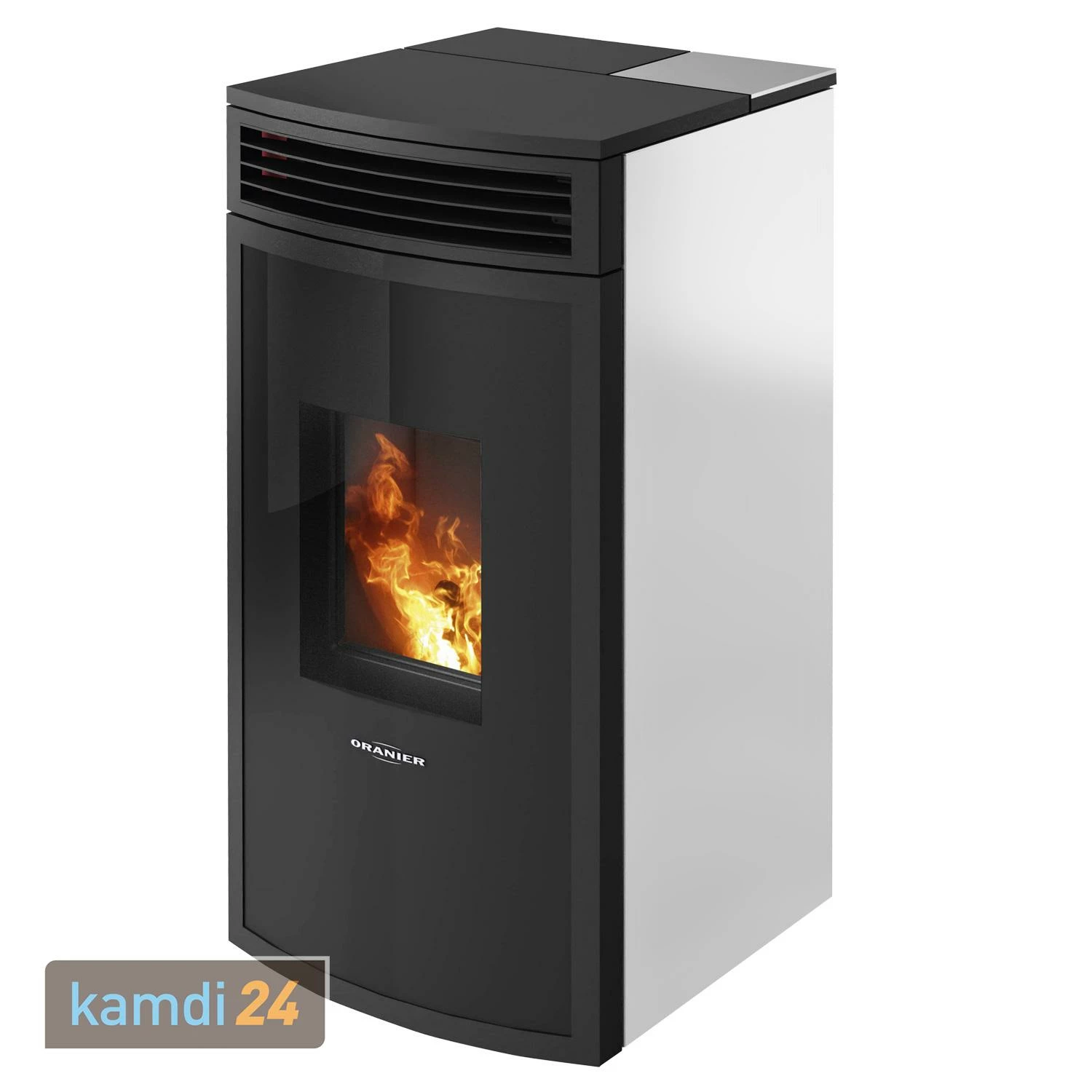 Oranier Neta Pelletofen Stahl Seidenweiß, Rauchabgang Hinten 6 Oranier Neta Pelletofen Stahl Seidenweiß, Rauchabgang Hinten – Bild 4