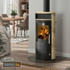 Oranier Polar 5 2.0 Kaminofen Stahl Schwarz / Sandstein