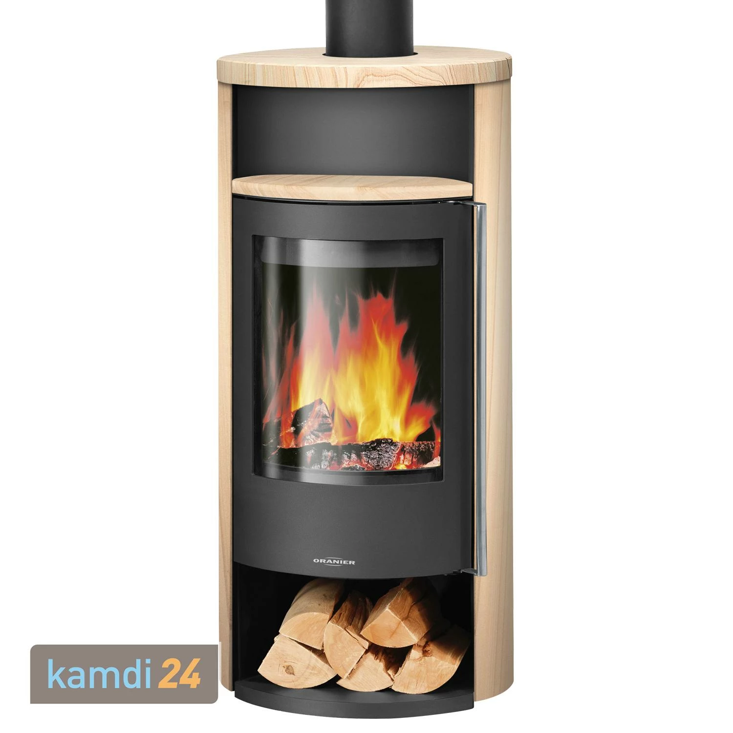 Oranier Polar Neo 4 Kaminofen Stahl Schwarz / Sandstein 4 Oranier Polar Neo 4 Kaminofen Stahl Schwarz / Sandstein – Bild 2