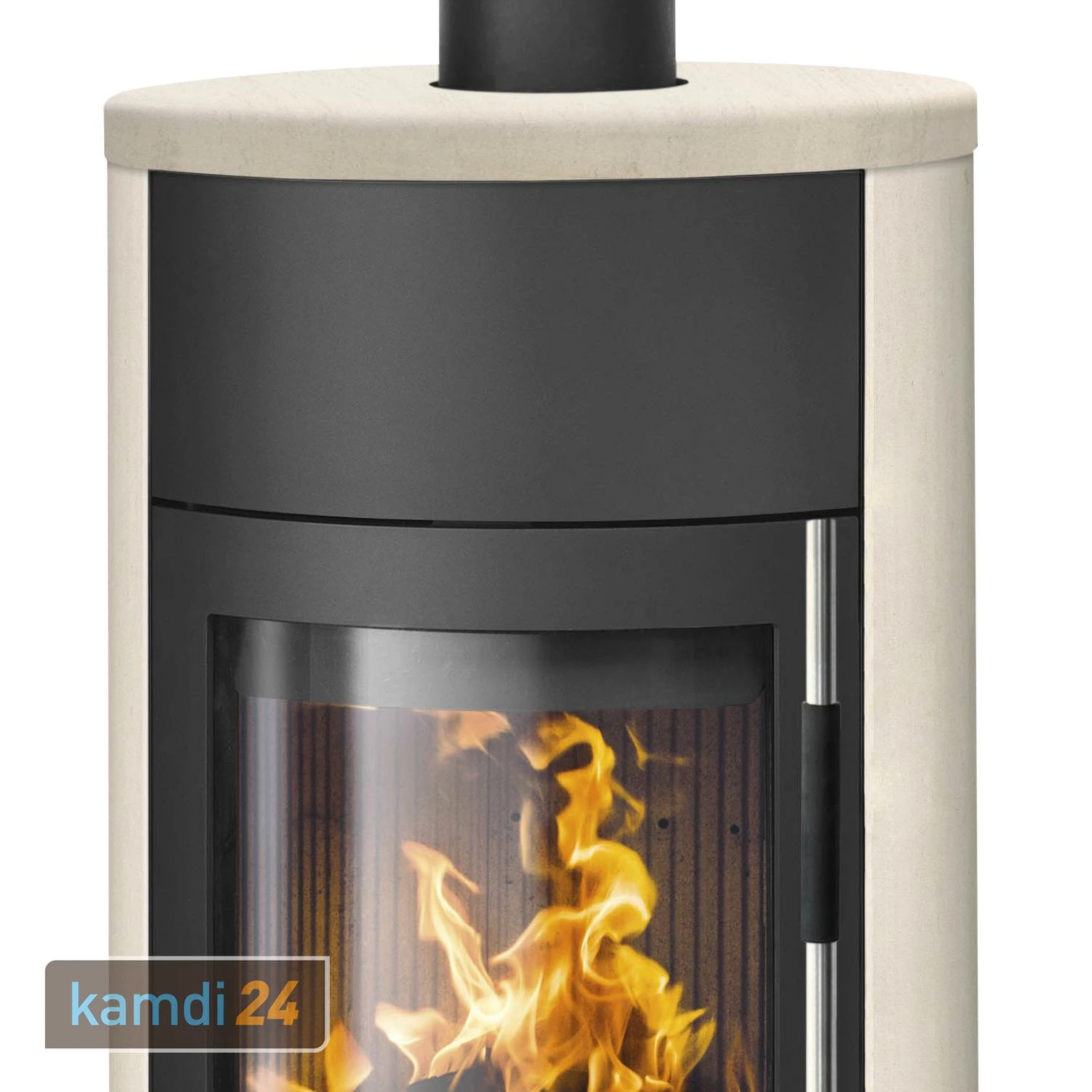 Oranier Polar Neo Vantage W+ Kaminofen Stahl Schwarz / Kalkstein Cream 5 Oranier Polar Neo Vantage W+ Kaminofen Stahl Schwarz / Kalkstein Cream – Bild 3