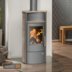 Oranier Pori 5 Kaminofen Stahl Gussgrau / Kachel Grappa