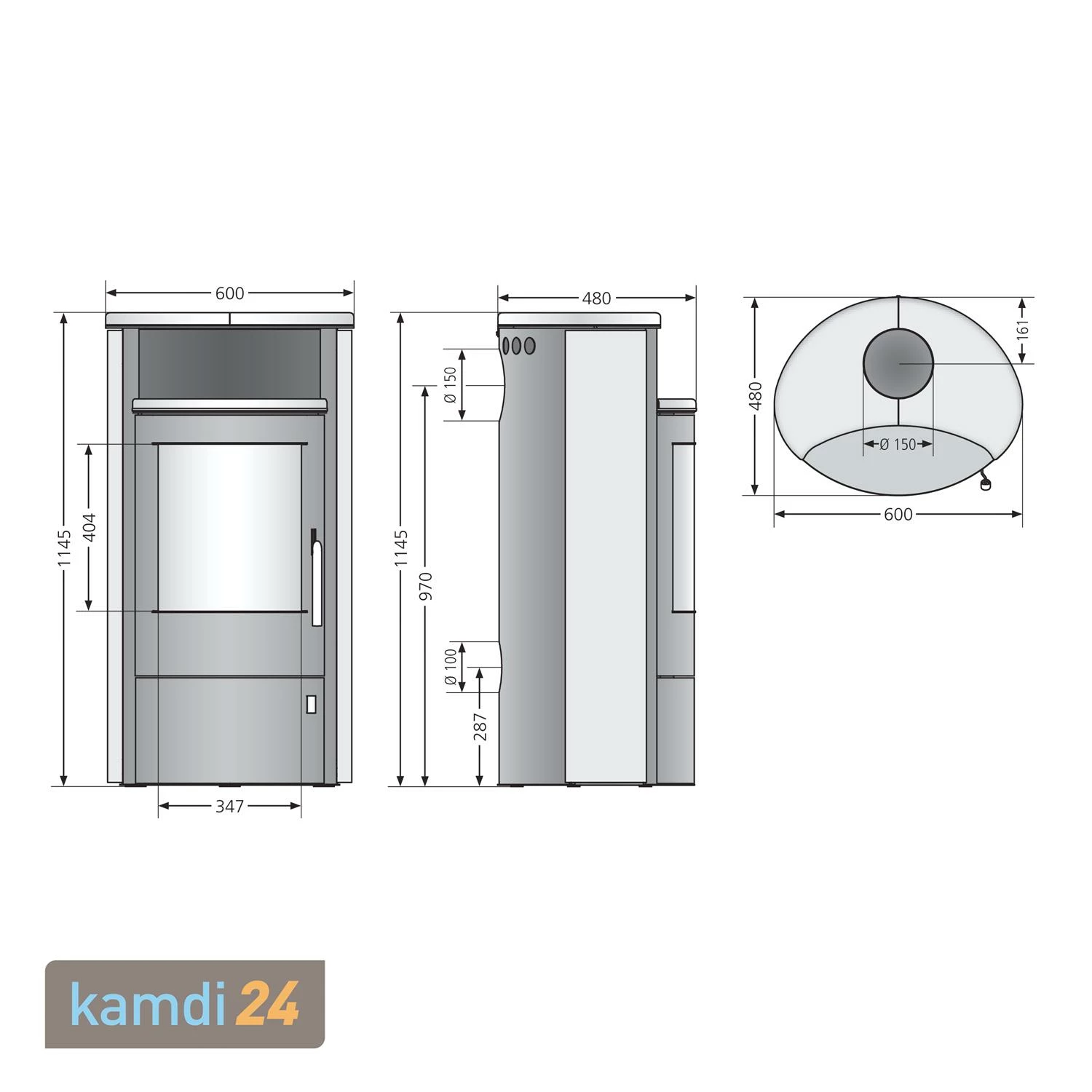 Oranier Pori 7 Kaminofen Stahl Schwarz 8 Oranier Pori 7 Kaminofen Stahl Schwarz – Bild 6