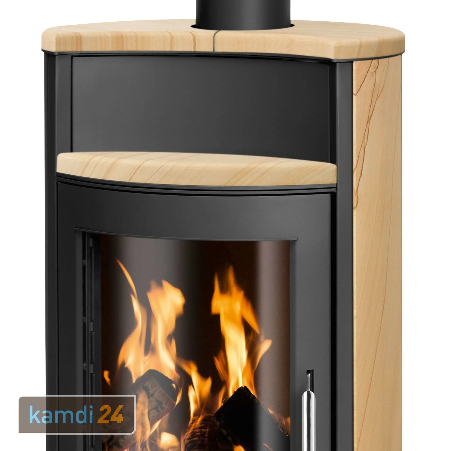 Oranier Pori Aqua Wasserführender Kaminofen Stahl Schwarz / Sandstein 5 Oranier Pori Aqua Wasserführender Kaminofen Stahl Schwarz / Sandstein – Bild 3