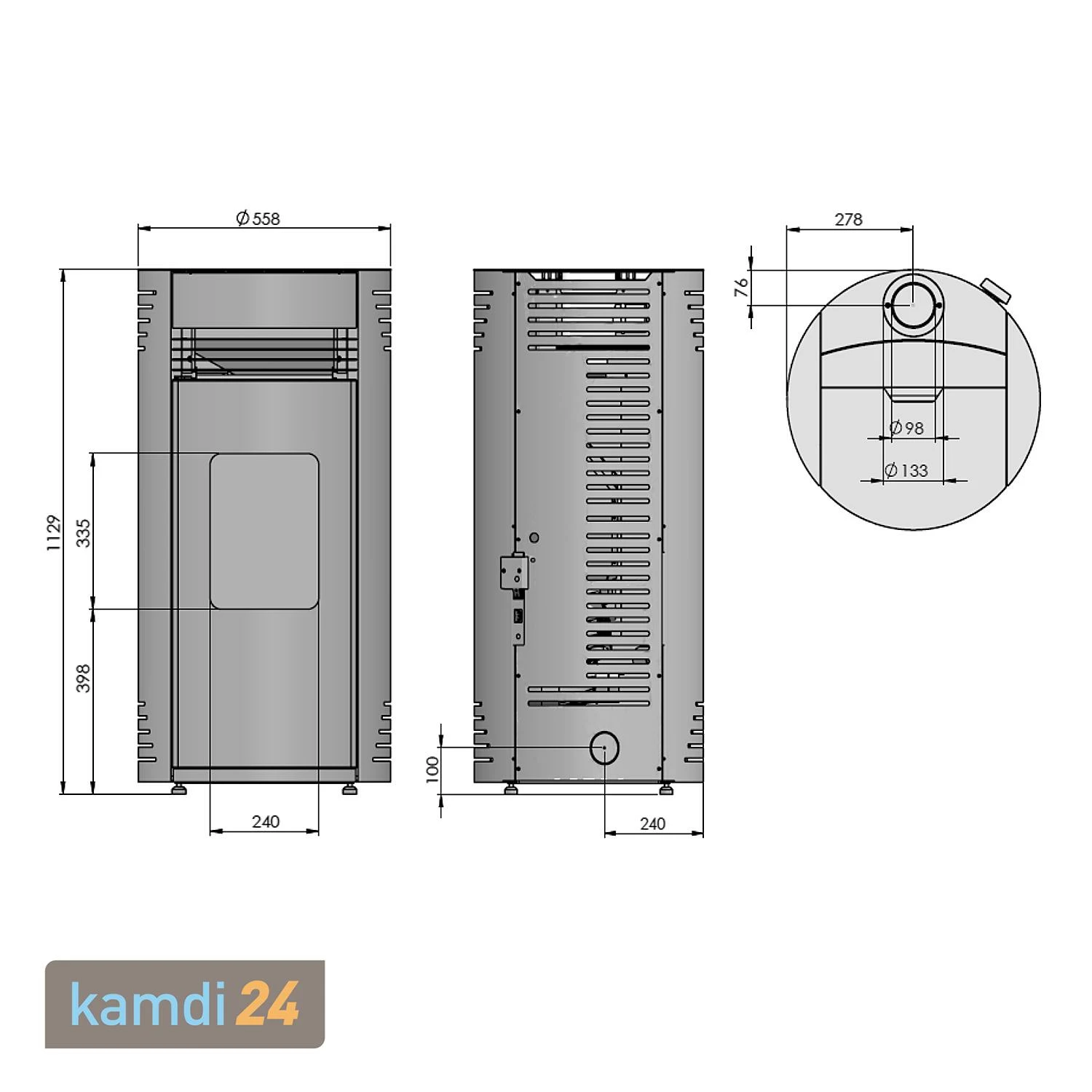 Oranier Sando 60 Pelletofen Seidenweiß 14 Oranier Sando 60 Pelletofen Seidenweiß – Bild 12