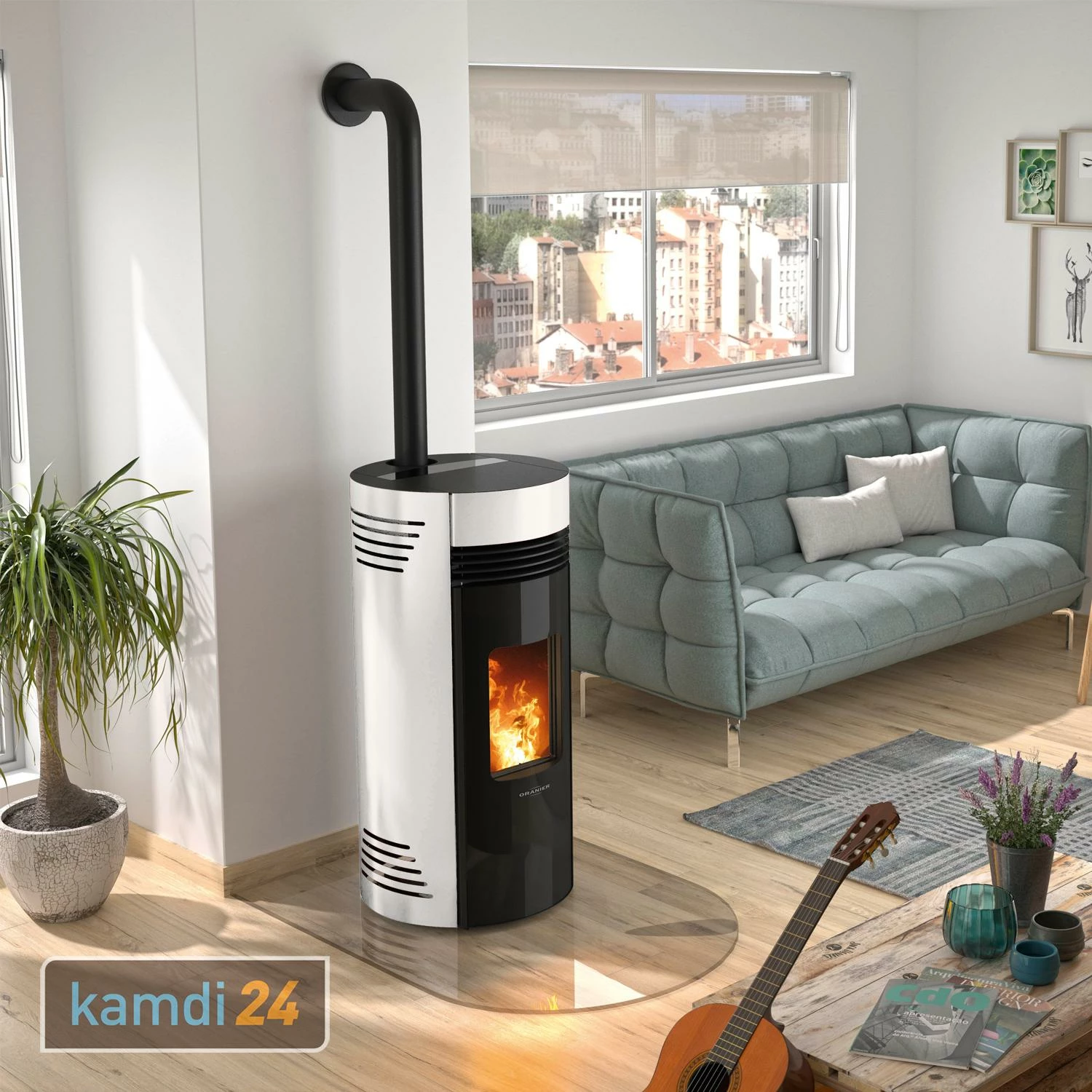 Oranier Sando 60 Pelletofen Seidenweiß 9 Oranier Sando 60 Pelletofen Seidenweiß – Bild 7