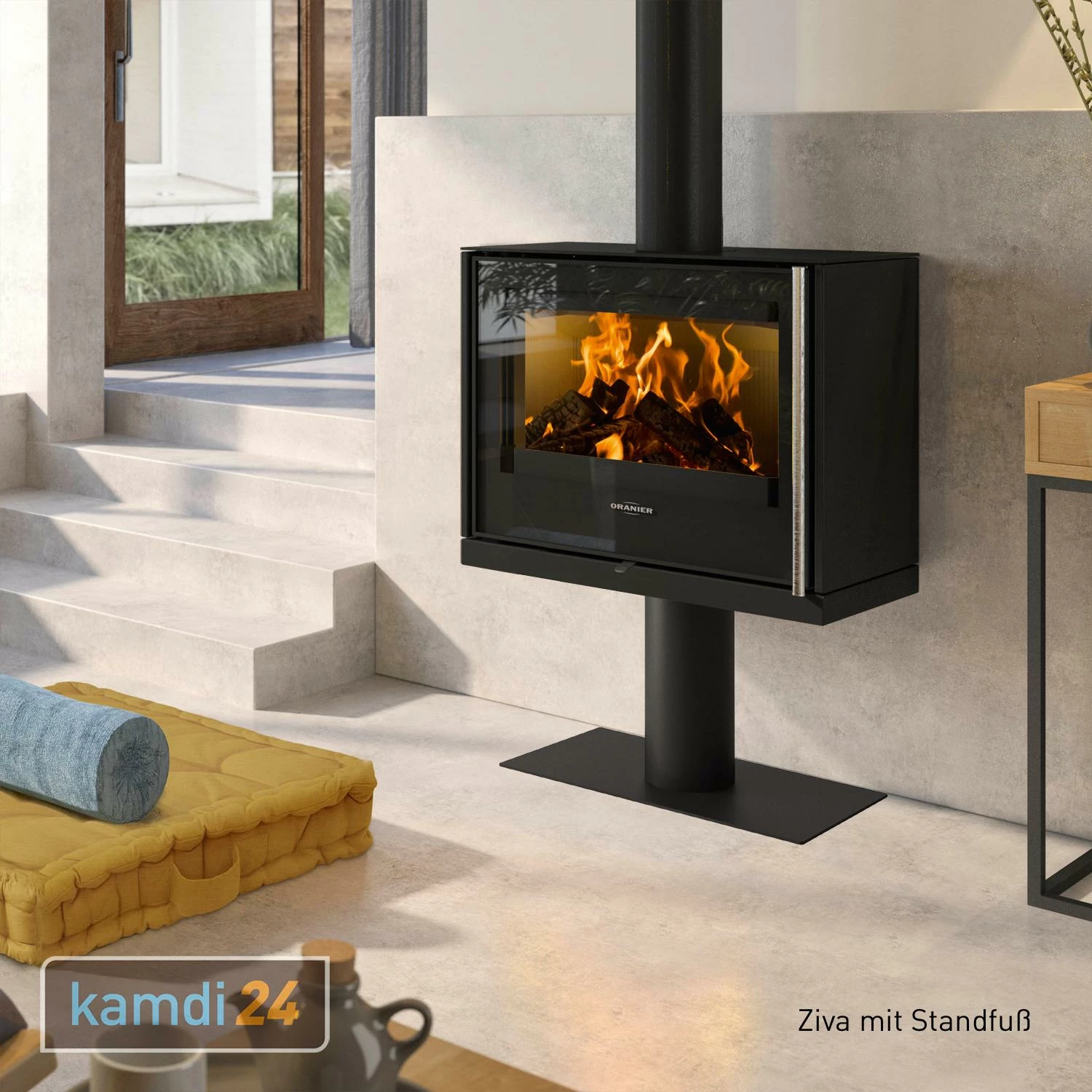 Oranier Ziva Kaminofen Stahl Schwarz 11 Oranier Ziva Kaminofen Stahl Schwarz – Bild 9