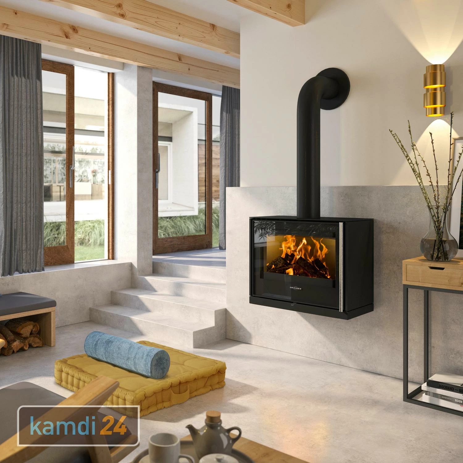 Oranier Ziva Kaminofen Stahl Schwarz 3 Oranier Ziva Kaminofen Stahl Schwarz