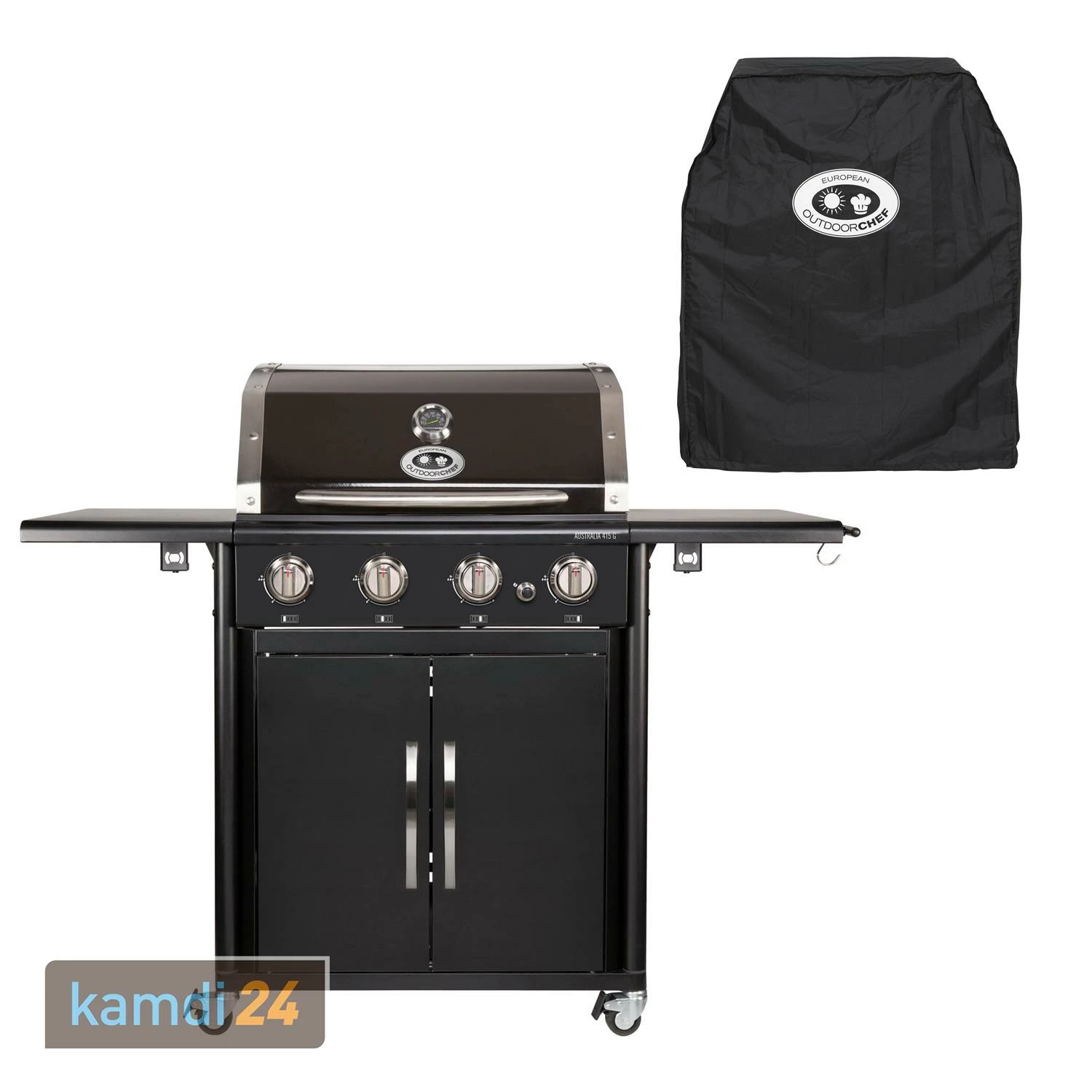 Outdoorchef Australia 415 G Gas-Grillstation Schwarz + Abdeckhaube 3 Outdoorchef Australia 415 G Gas-Grillstation Schwarz + Abdeckhaube