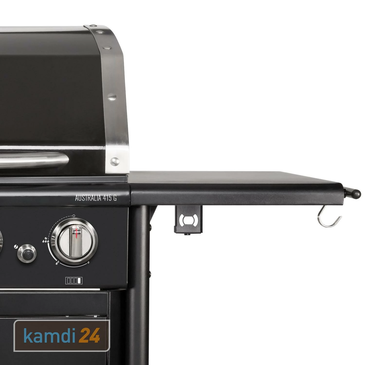 Outdoorchef Australia 415 G Gas-Grillstation Schwarz + Drehkorb-Set 9 Outdoorchef Australia 415 G Gas-Grillstation Schwarz + Drehkorb-Set – Bild 7