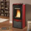 Pelletofen Wasserführend Extraflame Duchessa Idro Steel Bordeaux